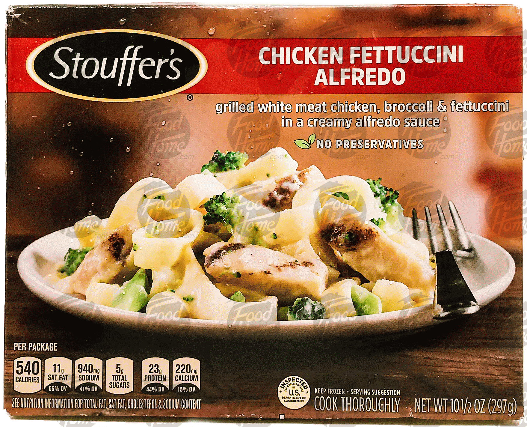 Stouffer's Classics chicken fettuccini alfredo, grilled white meat chicken, broccoli and fettuccini in an alfredo sauce Full-Size Picture